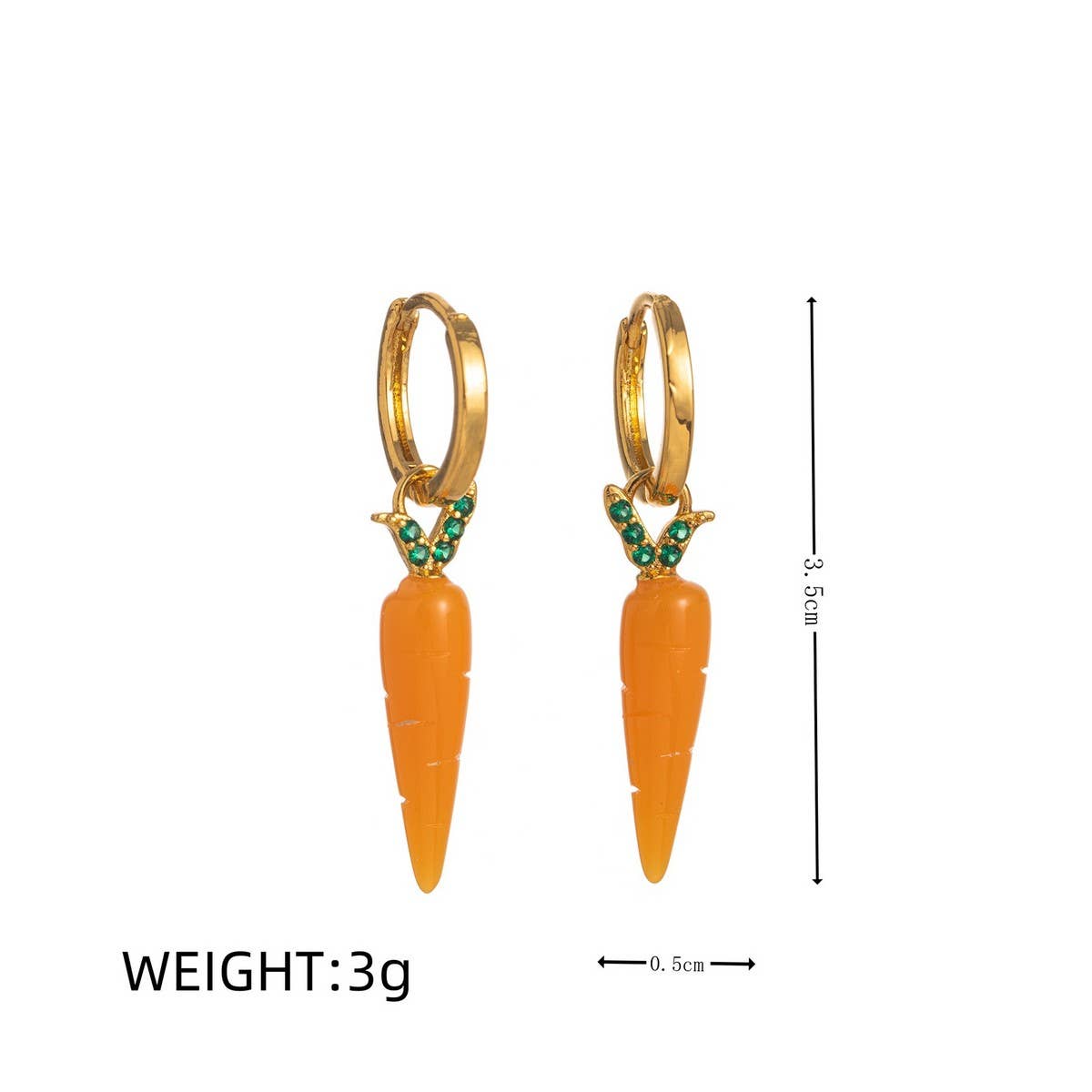 FRESH FRUIT VEGGIE 18K GOLD PLATED EARRINGS_CWAJE5067