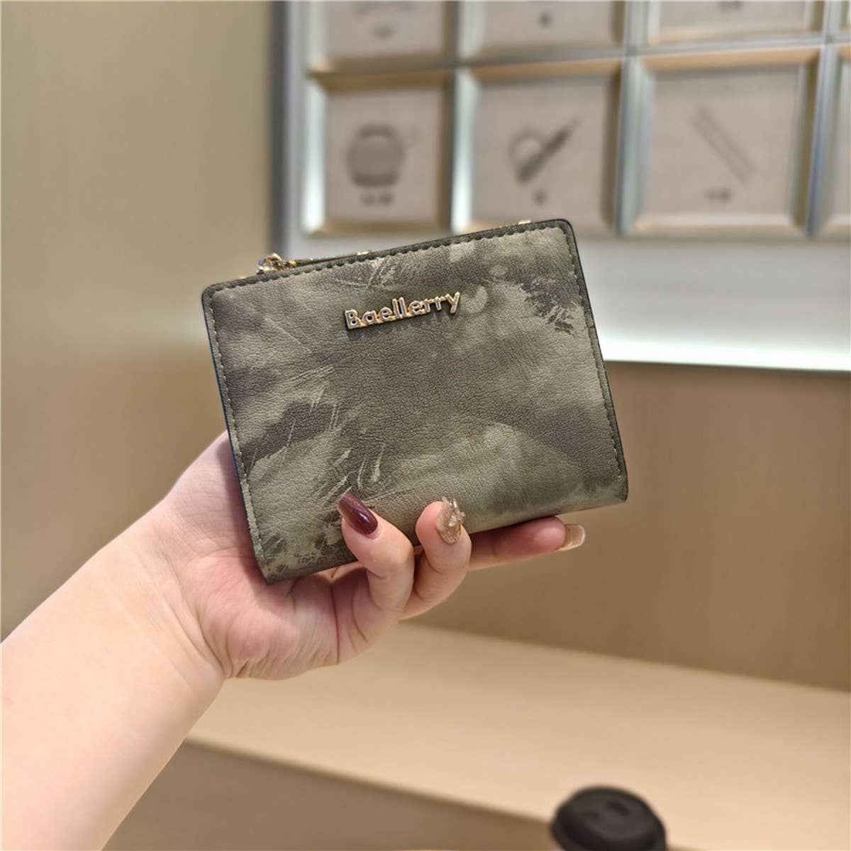 New Soft Pu Ink Painting 2-Fold Wallet_Cwab06273