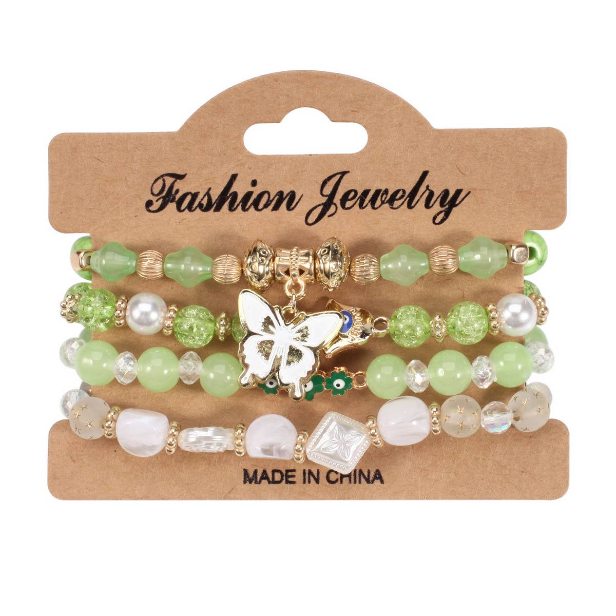 MULTI LAYER BUTTERFLY AND FLOWER BRACELET_CWAJE2230