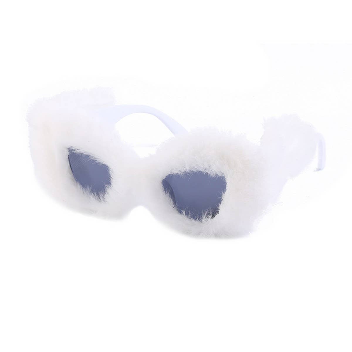 PLUSH WINTER SUNGLASSES FASHION CAT EYE SUNGLASSES_CWASG0571
