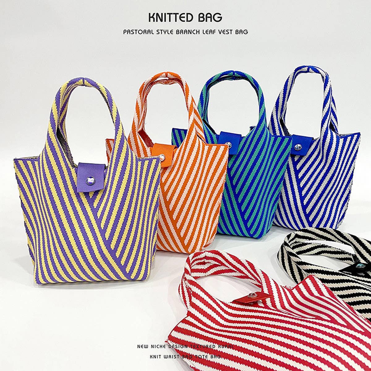 Women Knitted Striped Shoulder Handbag_Cwab1522