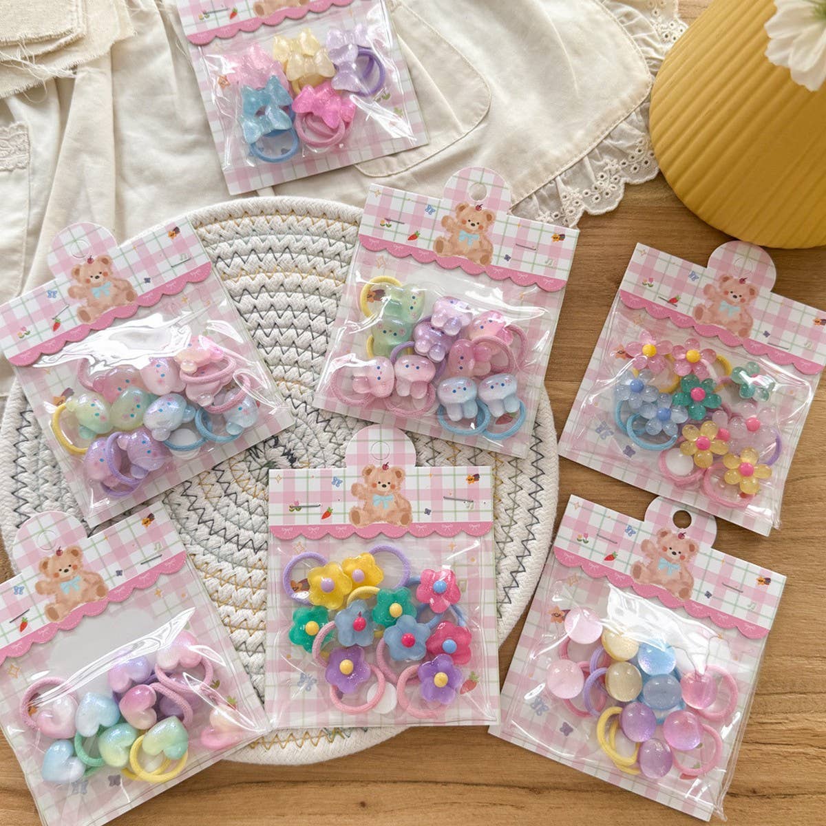 Cute Bunny Bear Hair Ties Set_Cwaha08456