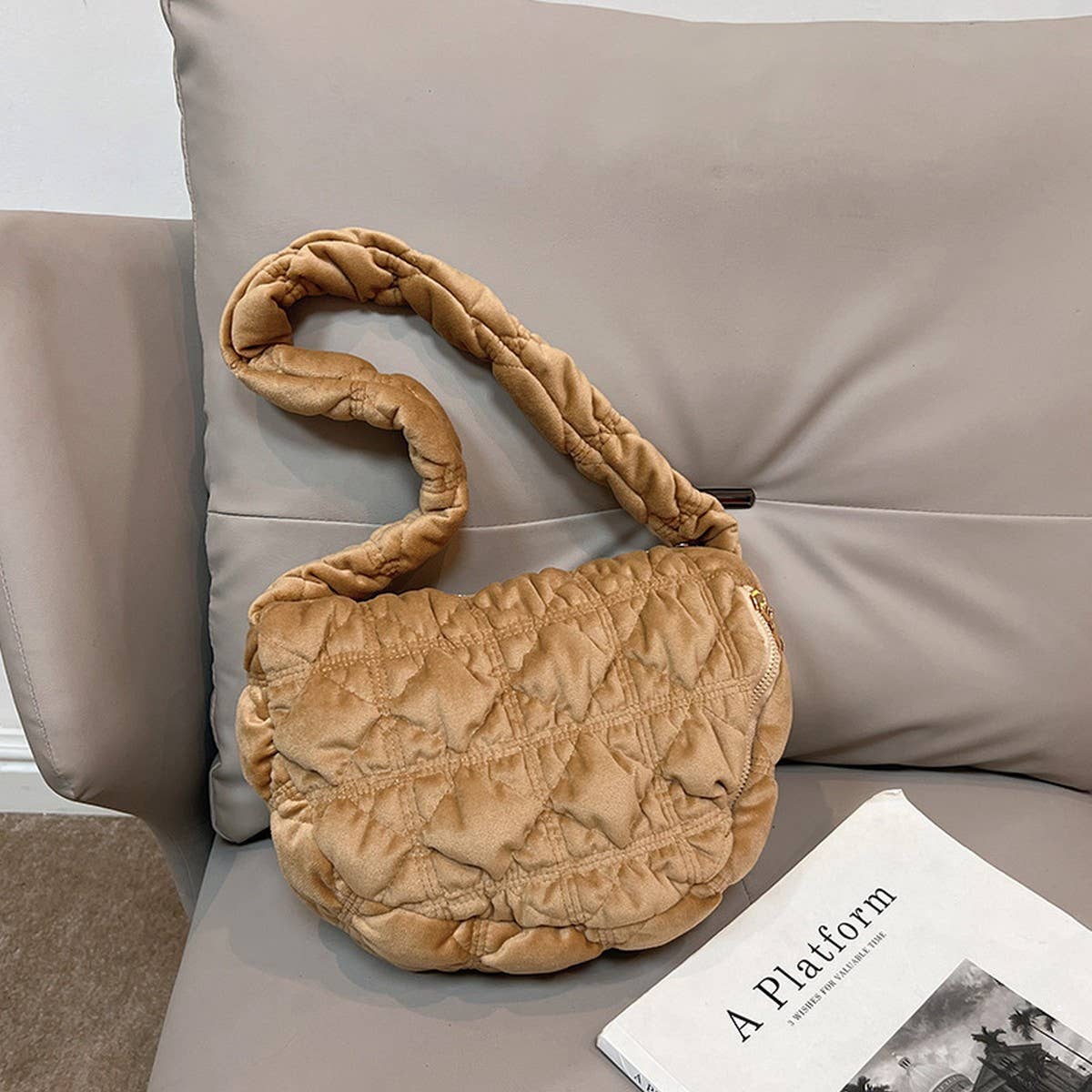 PLUSH VELVET CLOUD BAG WOMEN SHOULDER CROSSBODY_CUAB00562