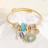 DIY GOLD STAINLESS STEEL ADJUSTABLE COUPLE BRACELET_CWMM8592