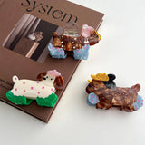 CUTE CARTOON DOG ACETATE CLIP CHIC SIMPLE HAIRPIN_CWAHA5911
