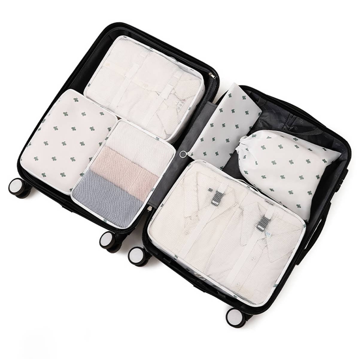 6 7 PIECE WATERPROOF TRAVEL PACKING CUBE SET_CWAB0542