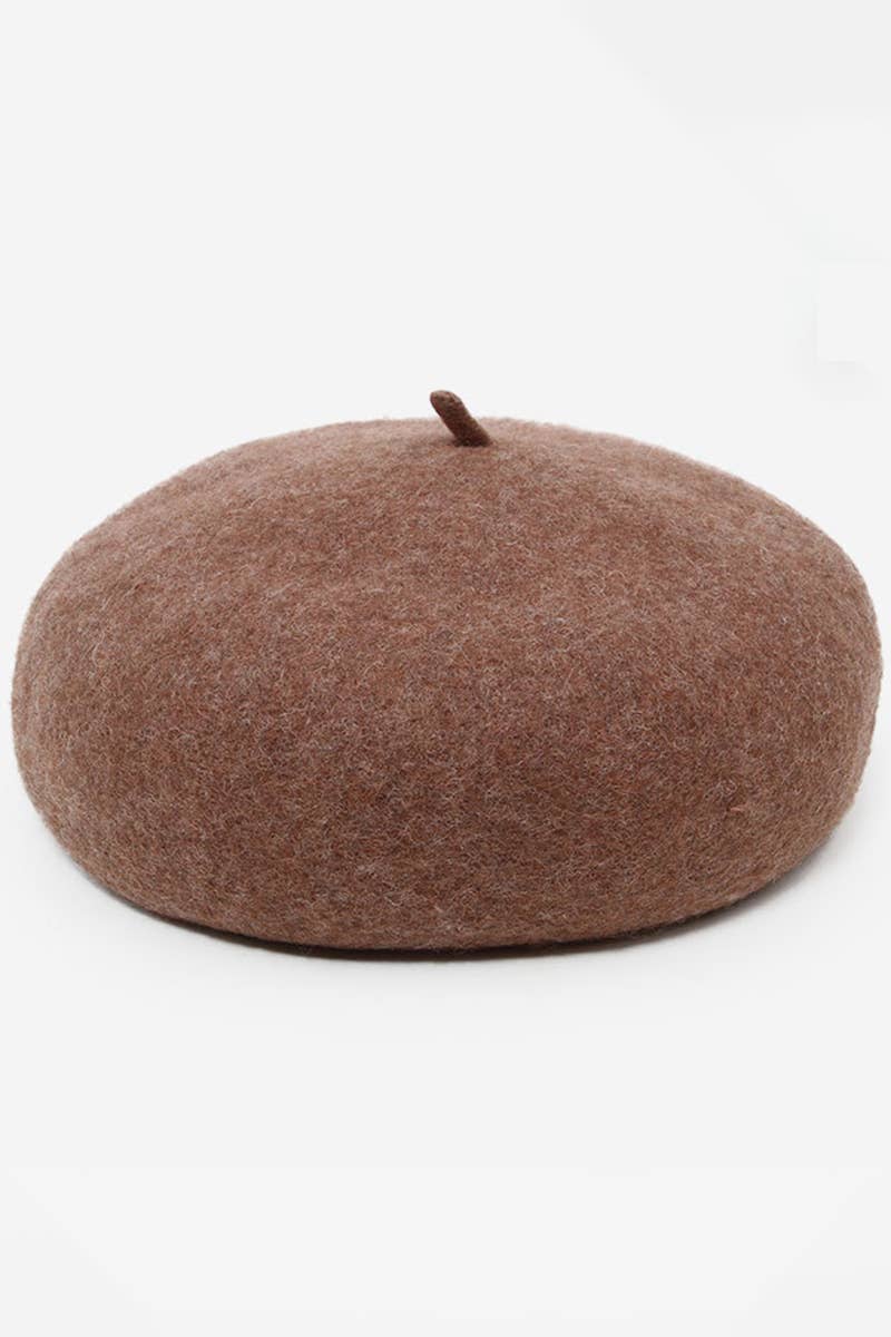 ADJUSTED PLAIN BERET CAP_CWAH0549