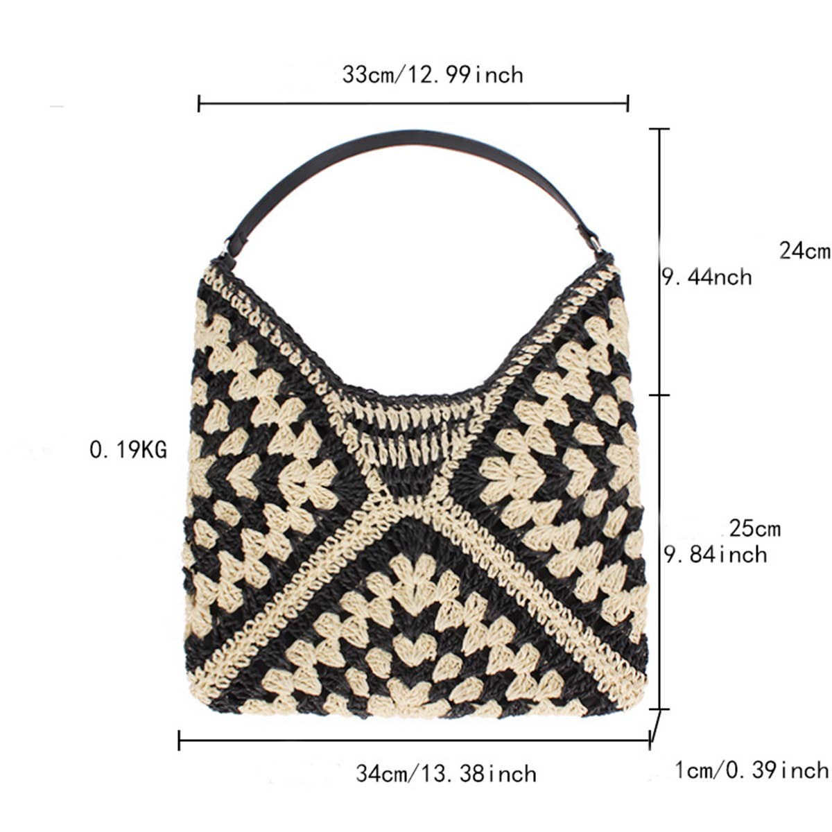 STRAW HOLIDAY COMMUTER SHOULDER BAG_CWAB2010