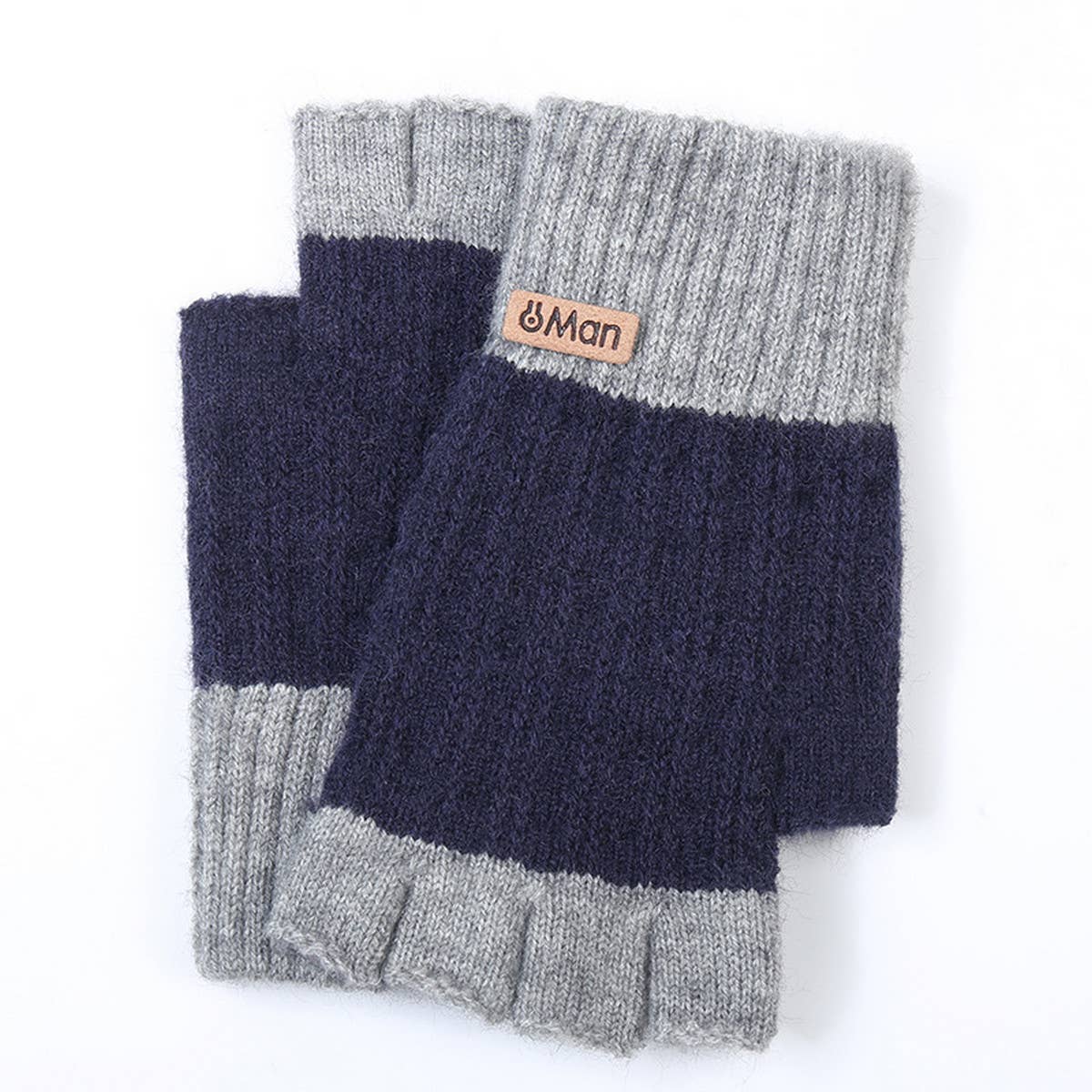 Warm Velvet And Thickened Half Knitted Gloves_Cwag0134