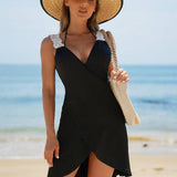 BIKINI 3PCS SET BLACK BEACH SWIMSUIT FOR WOMEN_CWMW0908