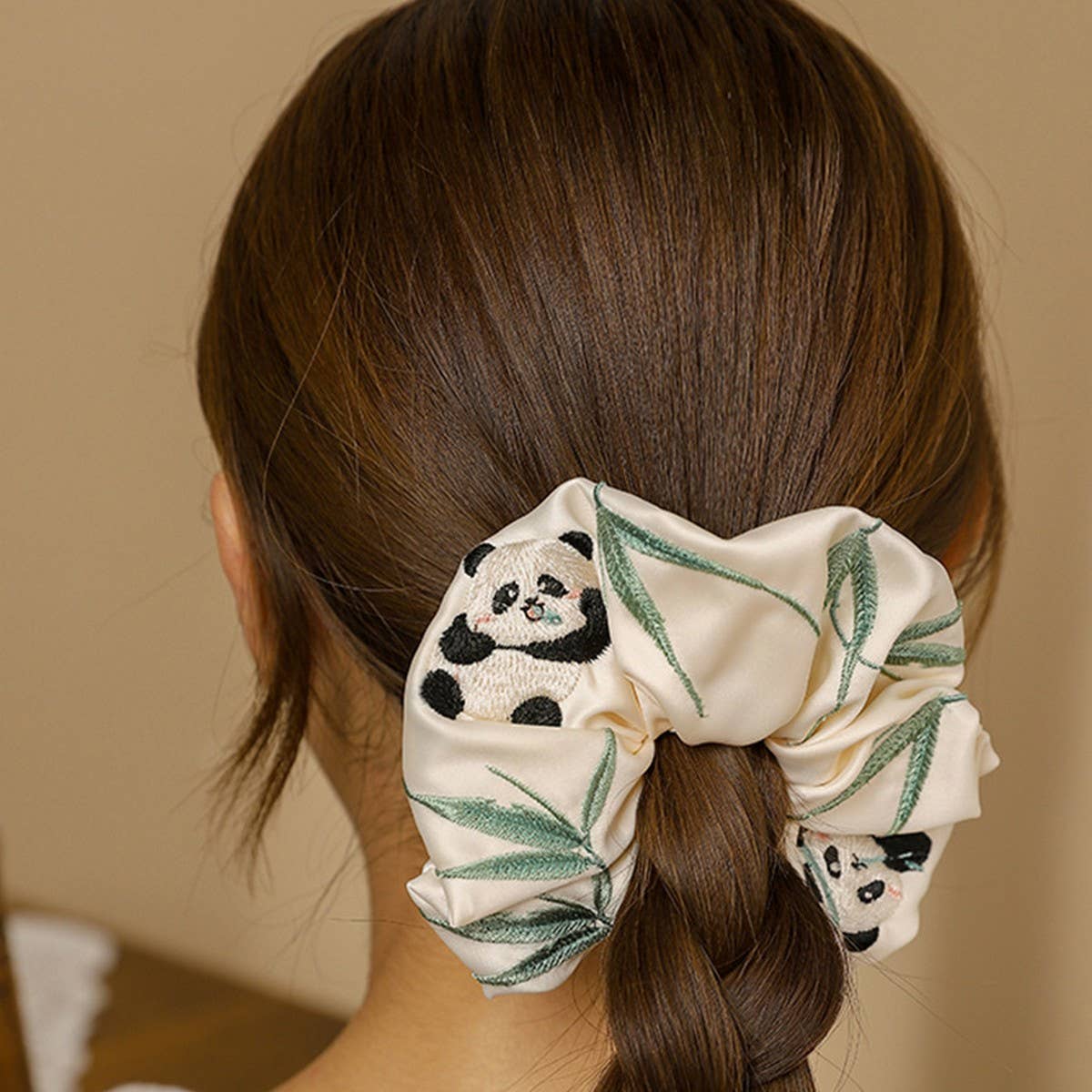 PANDA EMBROIDERED HAIR TIE FOR TRADITIONAL WEAR_CWAHA5414