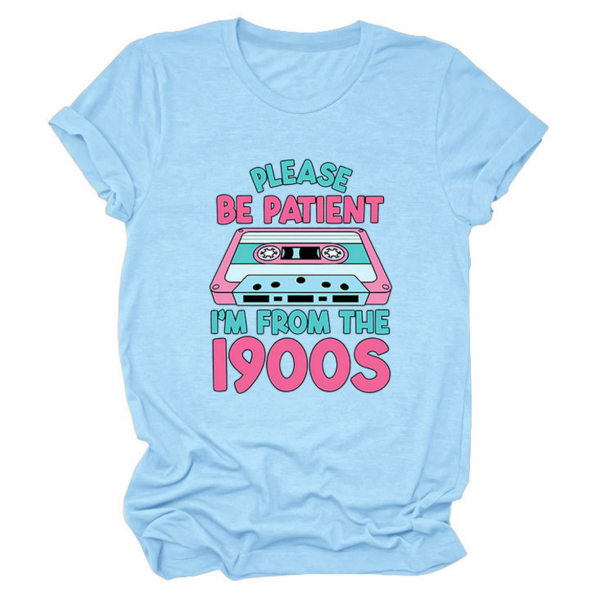 Women Teeplease Be Patient Letter Print_Cwtts1501