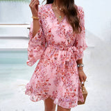 Women Elegant Print Strappy Dress_Cwdsd2404