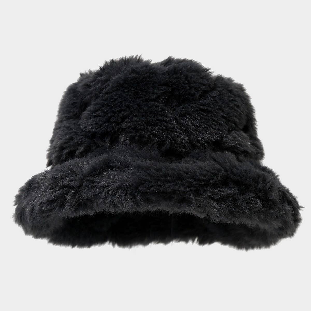 Faux Rabbit Plush Bucket Hat Women Winter_Cwah04622