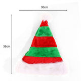 Cwah4078_Red, Green And White Striped Christmas Hat