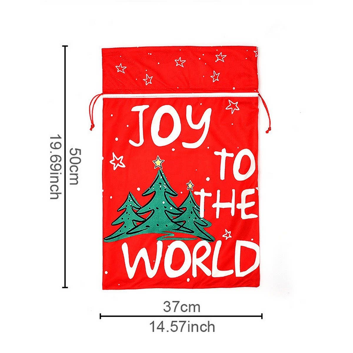 Cwmm1751_Christmas Print Bouquet With Drawstring Gift Bag