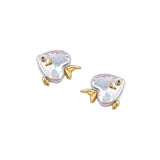 DESIGN NATURAL PEARL HEART FISH EARRINGS_CWAJE5129