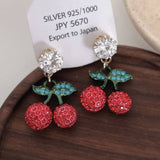 CUTE RED ZIRCON CHERRY EARRINGS_CWAJE1455