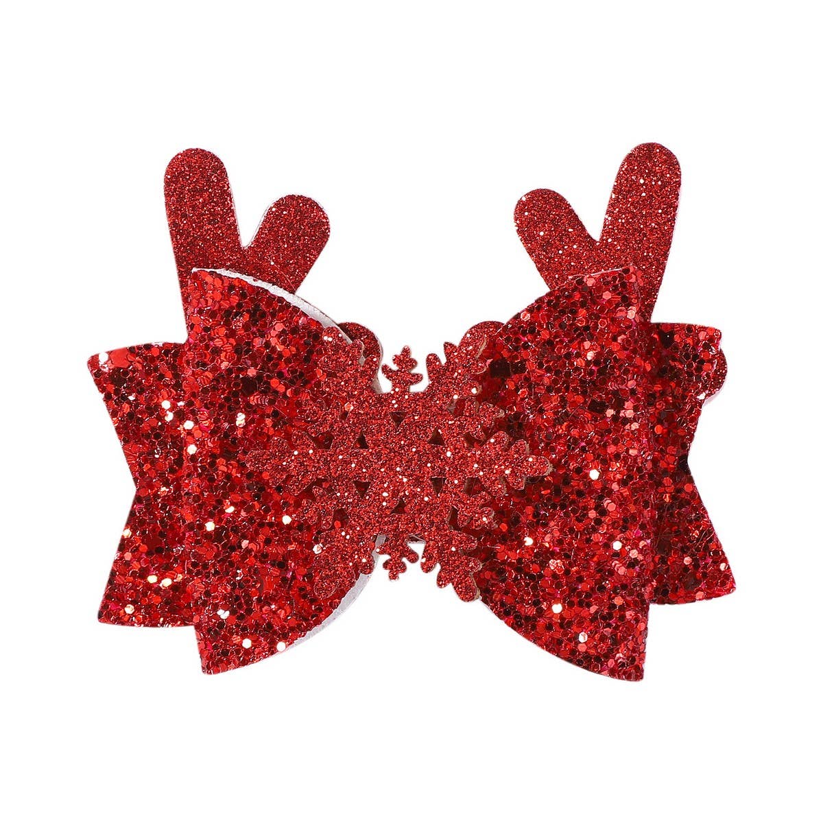 CHRISTMAS ANTLER BOW CLIP FOR KIDS PARTY_CWAHA6692