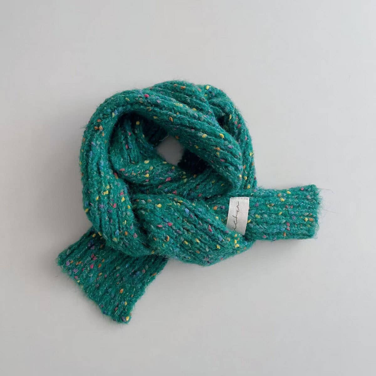 POLKA DOT KNIT SCARF WARM NECK WRAP FOR KIDS_CWASC2096