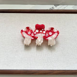 NEW MUSHROOM BOW ACETATE HAIR CLIP FOR CUTE STYLE_CWAHA5722