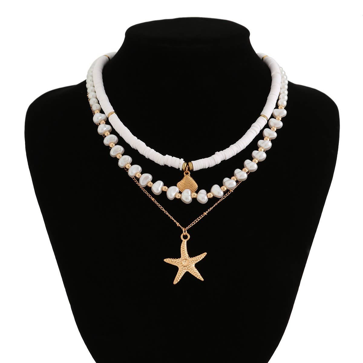 NEW BEACH STYLE OCEAN SHELL BEADED NECKLACE_CWMM3145