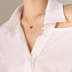 Valentines Day Heart Shaped Pendant Necklace