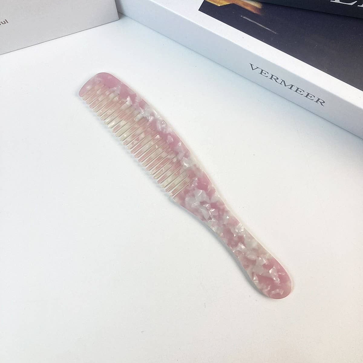 COLORFUL ACETATE FINE TOOTH COMB WITH HANDLE_CWMM6428