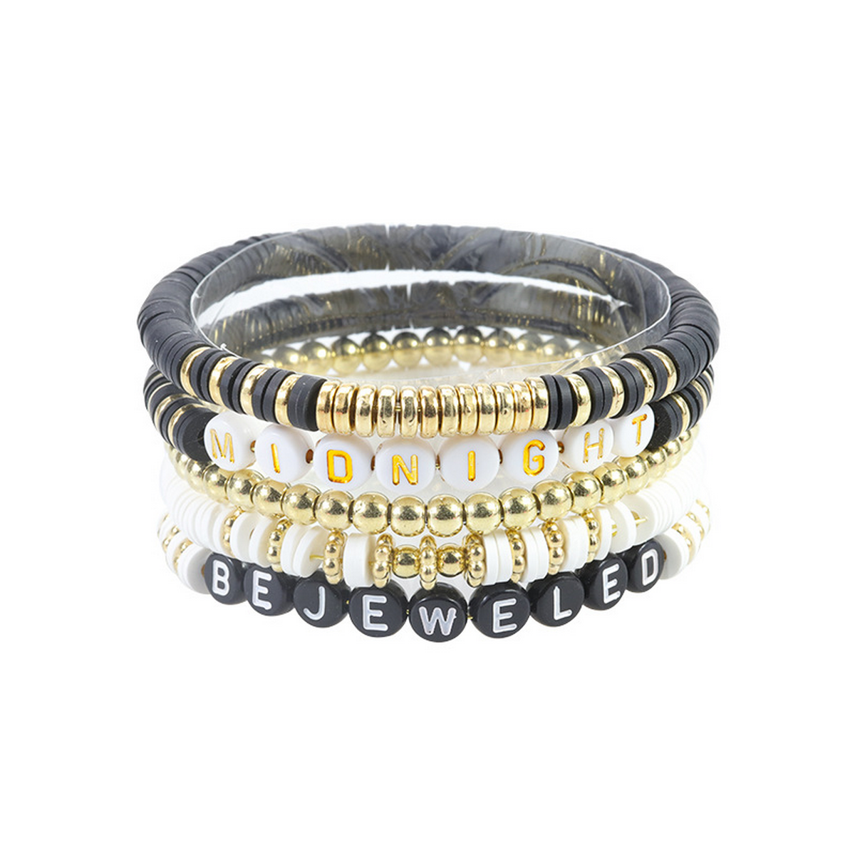 MULTILAYER ELASTIC LETTER BEAD BRACELETS SET_CWAJE0711