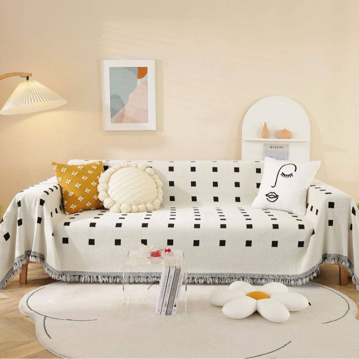 MODERN GEOMETRIC MULTIFUNCTIONAL SAND SOFA THROW_CWMM1659