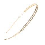 Double Rhinestone Headband Set With Diamonds