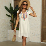 Stylish V-Neck Dress With Slim Temperament