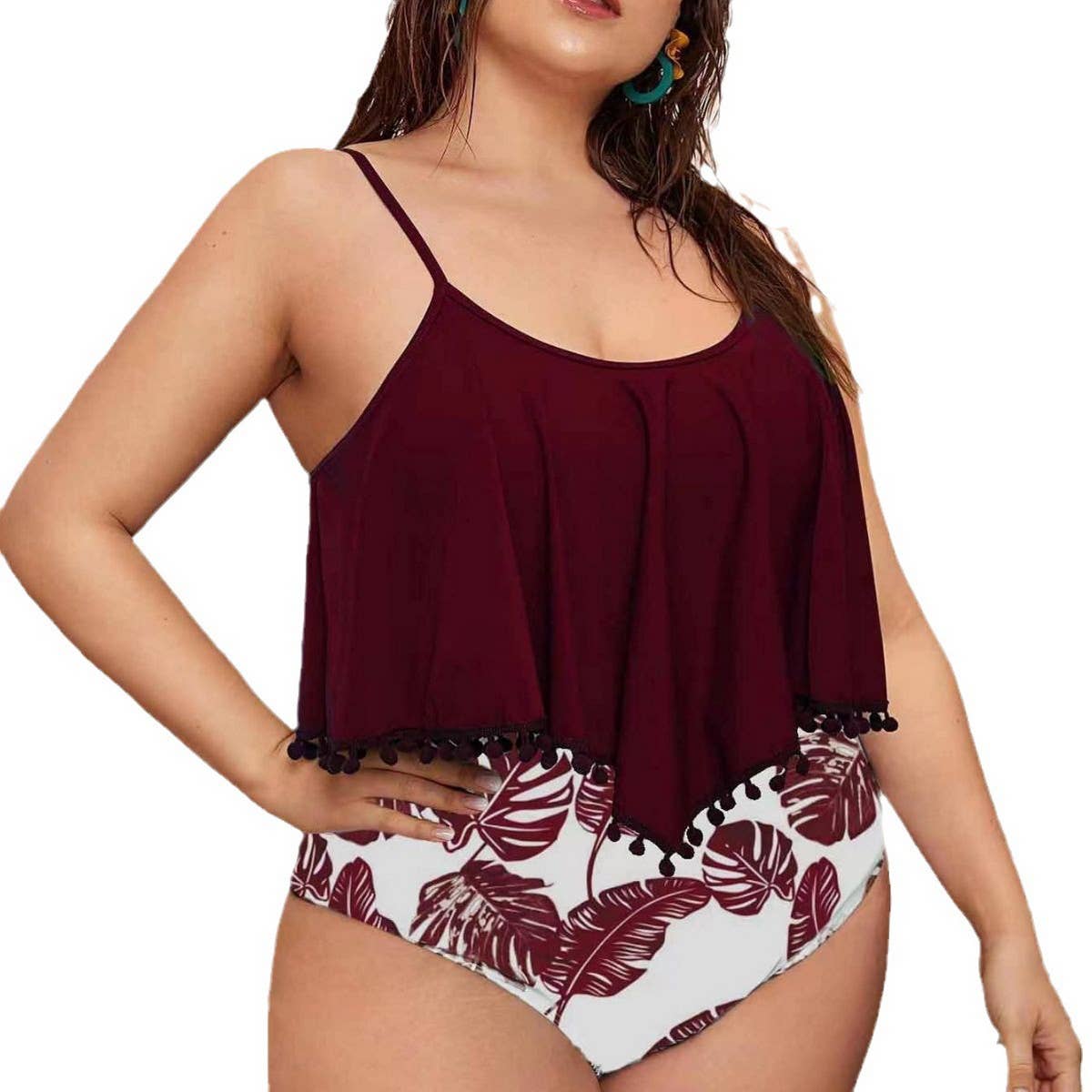 FASHION PRINTED SPLIT BIKINI SWIMSUIT_CWMW0210