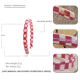 COLORFUL CHECKERBOARD ACETATE HEADBAND HAIRPIN_CWAHA4383