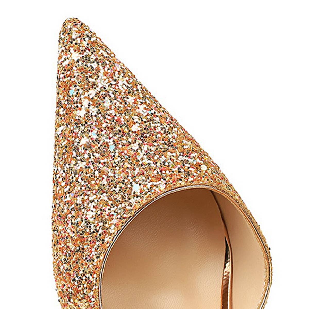 POINTED TOE HOLLOW SPARKLING SEQUIN HIGH HEELS_CWSHH0069