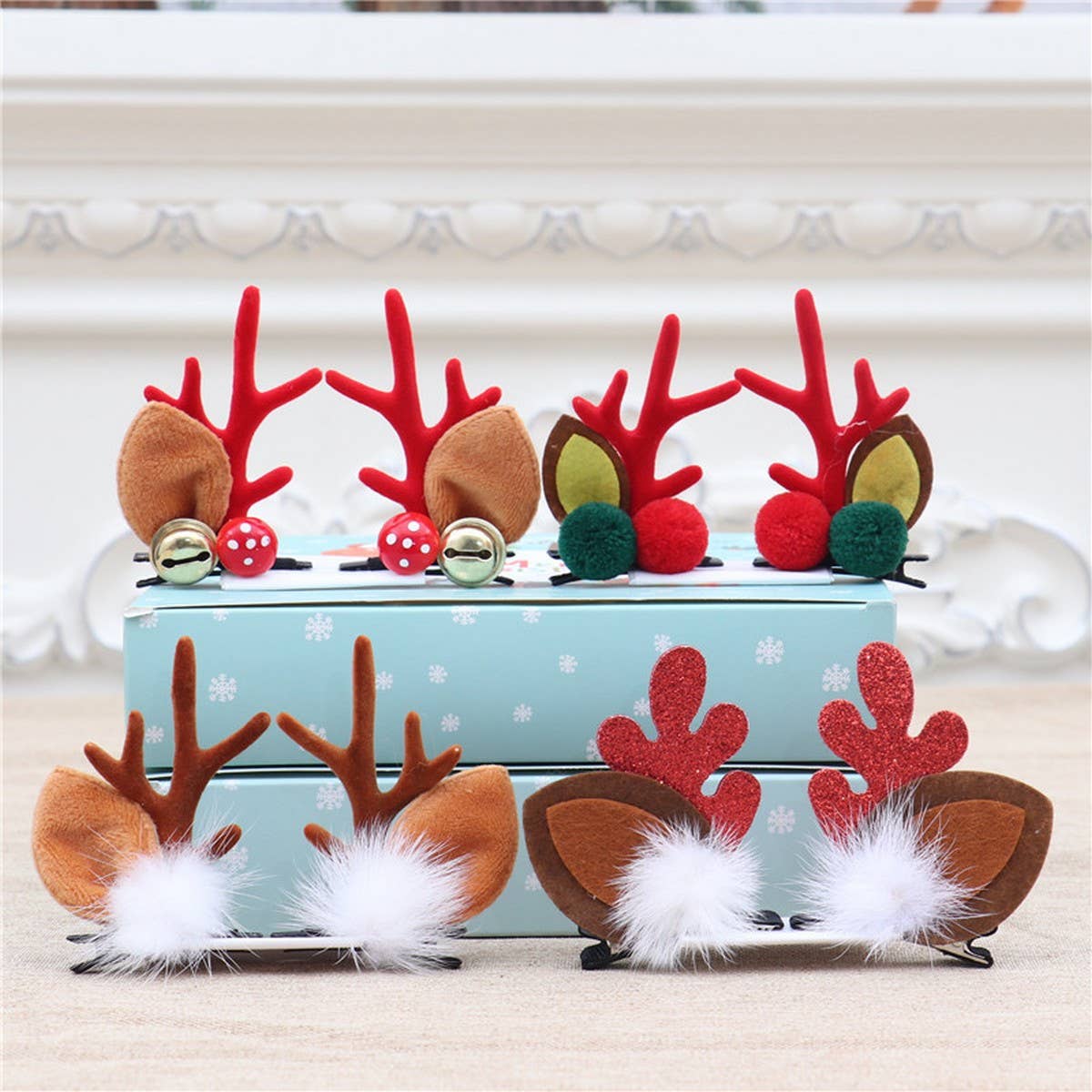 CHRISTMAS CUTE ELK ANTLERS CHILDRENS HAIRPIN_CWAHA2745