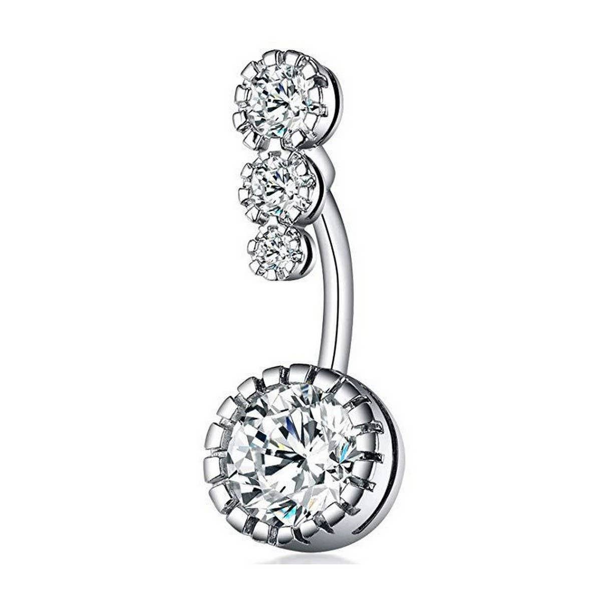 BUTTERFLY CZ BELLY BUTTON RING BODY PIERCING_CWMM9178