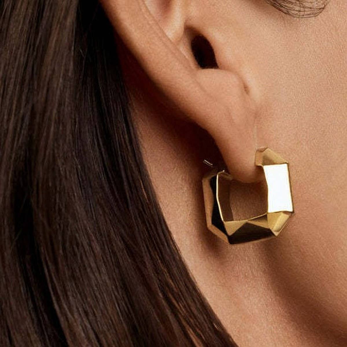 IRREGULAR SQUARE EARRINGS STAINLESS STEEL_CWAJE5056