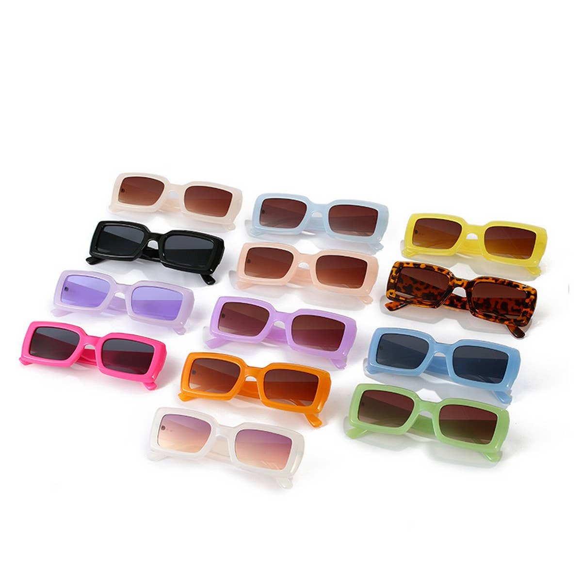 JELLY COLOR FRAME SQUARE BEACH SHADE SUNGLASSES_CWASG0236