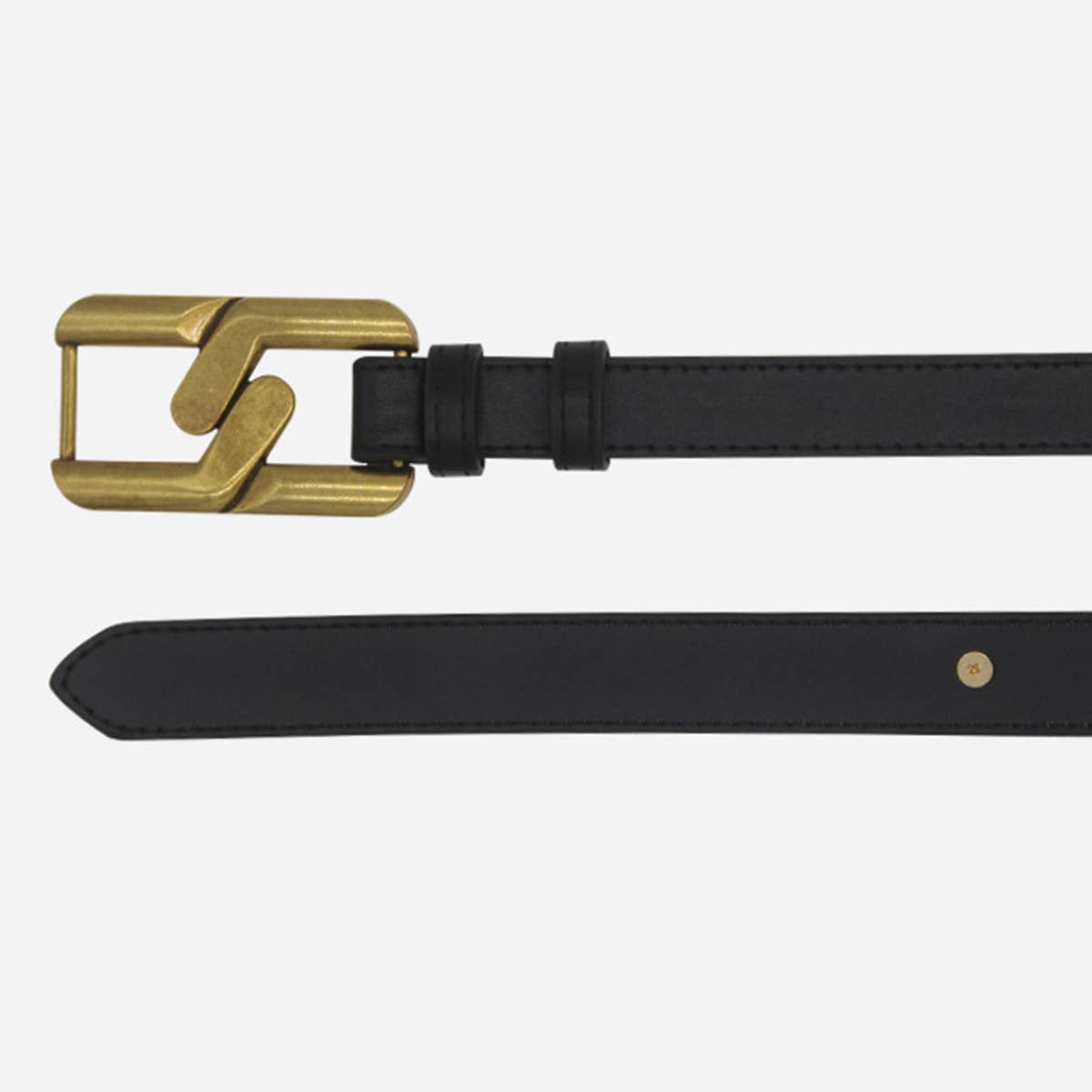 Women Retro Eight-Character Buckle Waist Belt_Cwabe0231