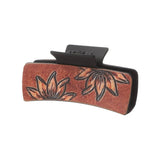 SUNFLOWER LEATHER HAIR CLAW CLIP WESTERN STYLE_CWAHA0603