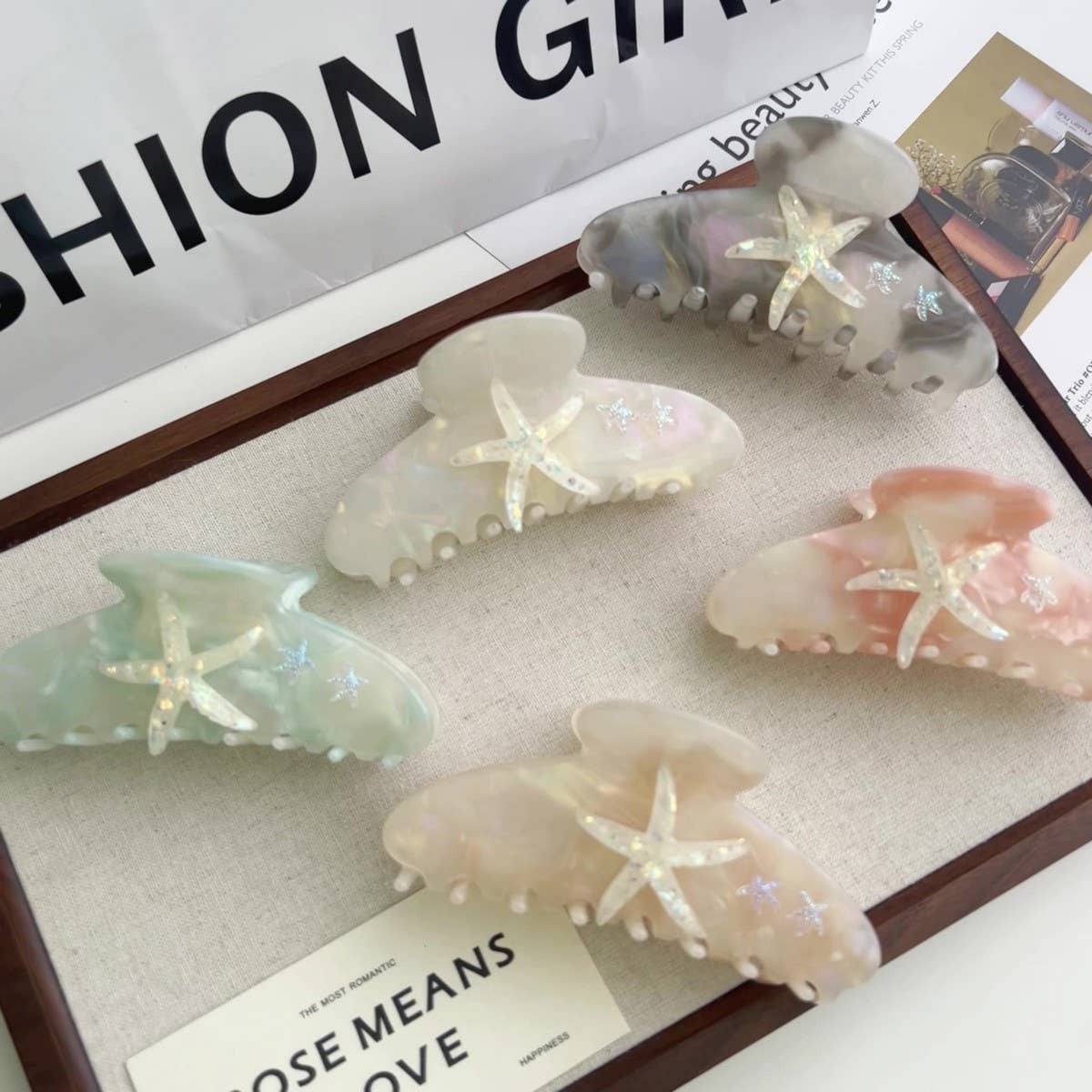 DREAMY STARFISH CLAW CLIP OCEAN GRADIENT DESIGN_CWAHA5893