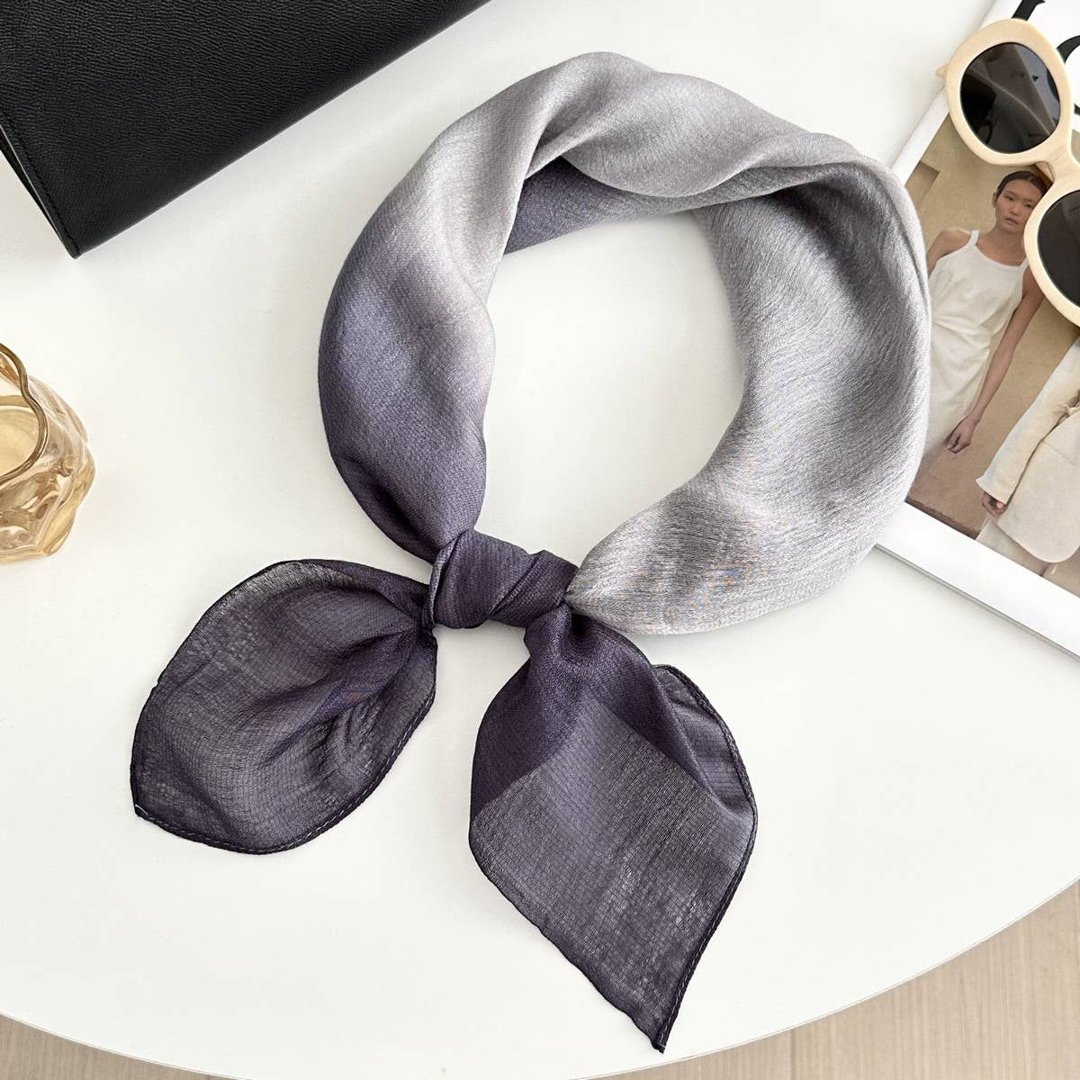 Silk Square Scarf Gradient Wrap Autumn Winter_Cwasc03022
