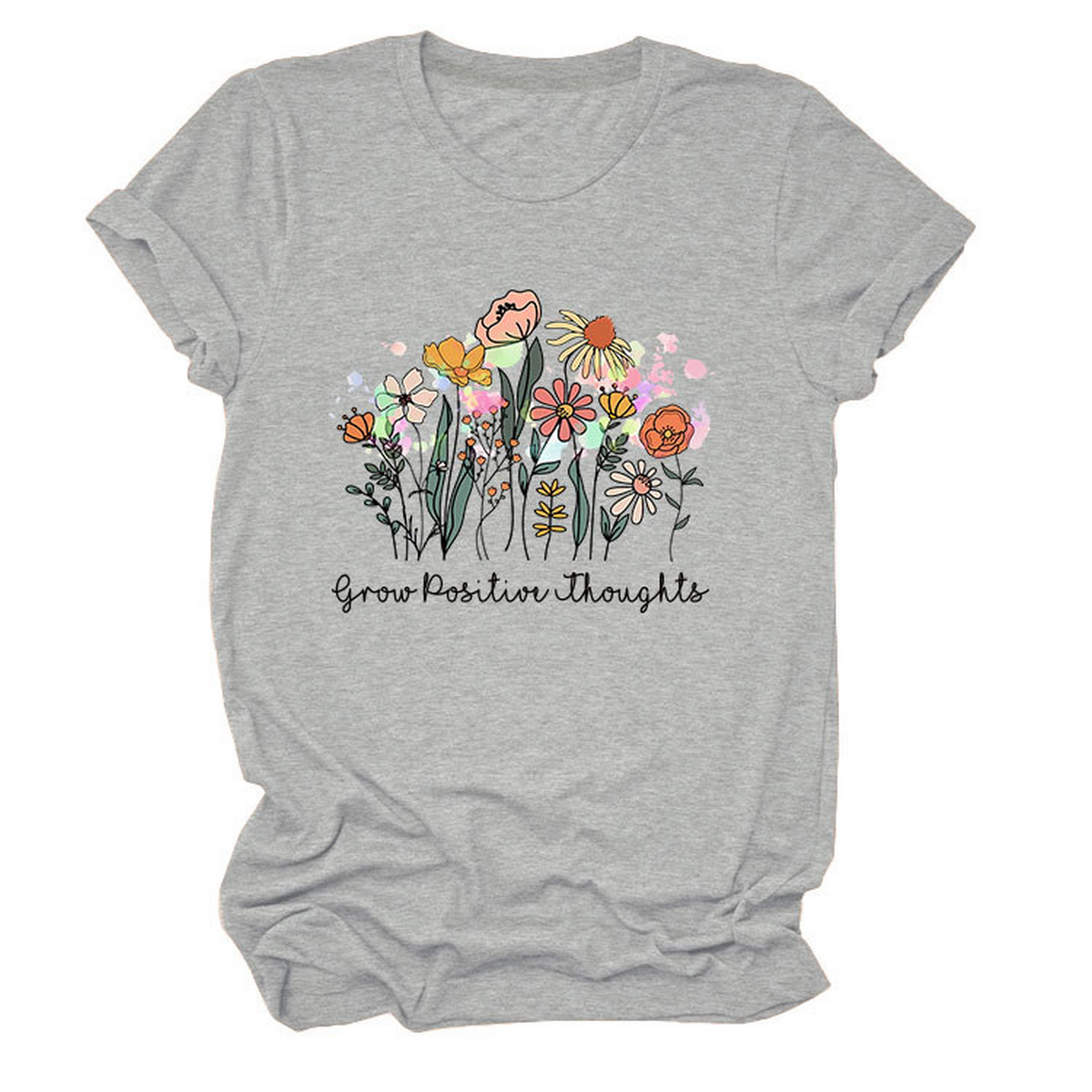 Wome Casual Crew Neck T-Shirt Soft Fit_Cwtts1488