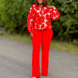 PRINTED TOP AND WIDE LEG PANTS TWO PIECE SET_CWSTB1142