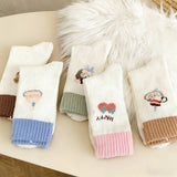 Milk Fleece Cartoon Embroidered Crew Socks_Cwms03220