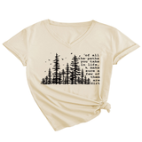 SUMMER V NECK SHORT SLEEVE PRINTED TEE_CWTTS1512