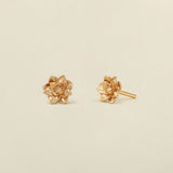 Vintage December Birth Flower Stud Earrings