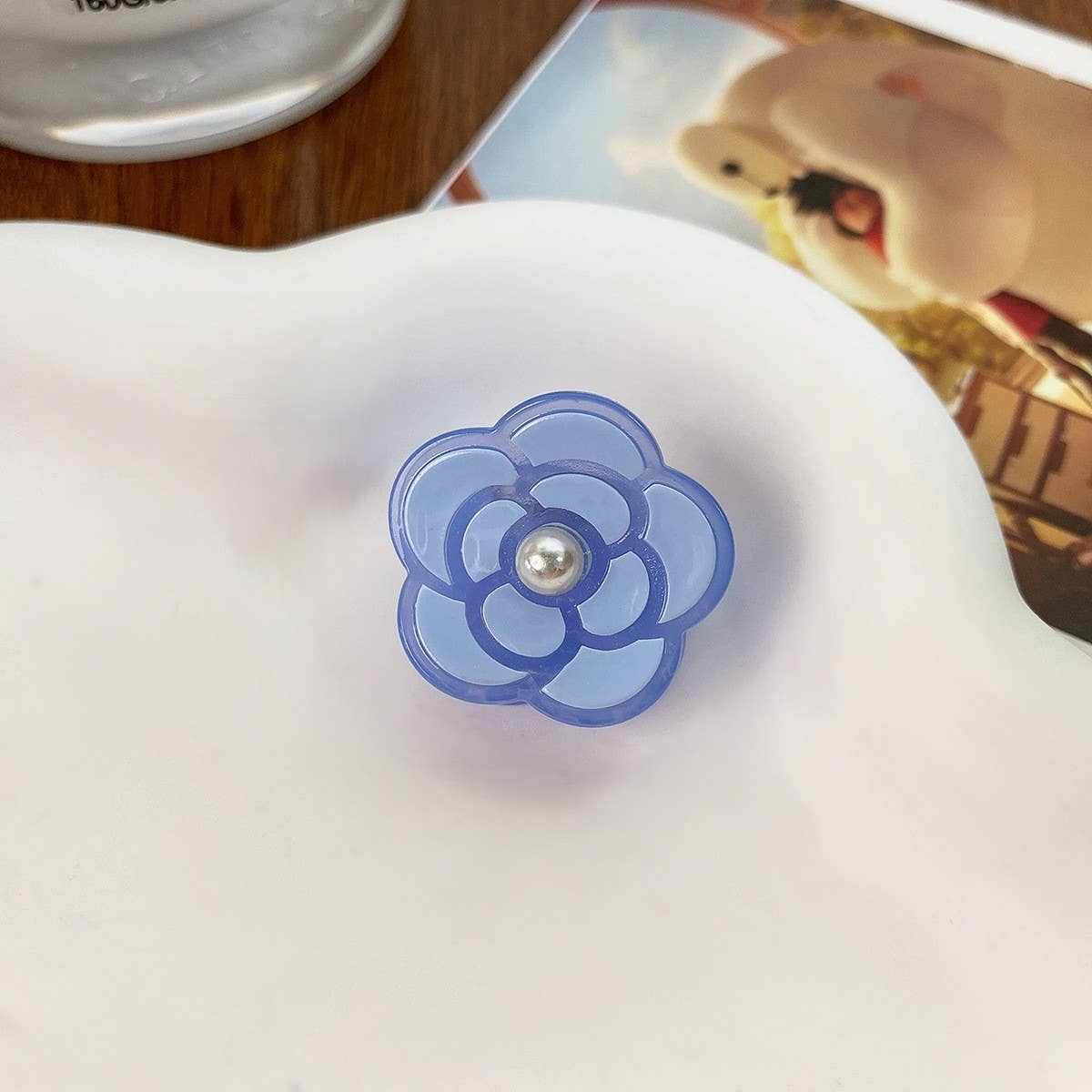 LUXURY HAIR CLIP HEPBURN CAMELLIA MINI CLAW_CWAHA0729