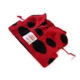 ADULT POLKA DOT FABRIC LABEL BEANIE KNITTED HAT_CWAH2052